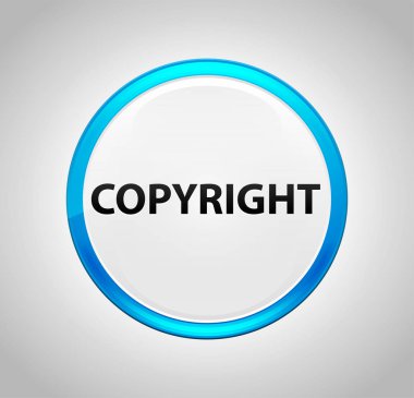 Copyright yuvarlak mavi Push düğmesi