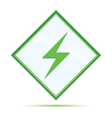 Modern elmas düğme yeşil pırlanta