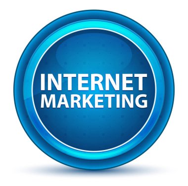 Internet Pazarlama Göztopu mavi yuvarlak düğme