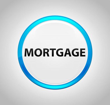 Mortgage yuvarlak mavi Push düğmesi