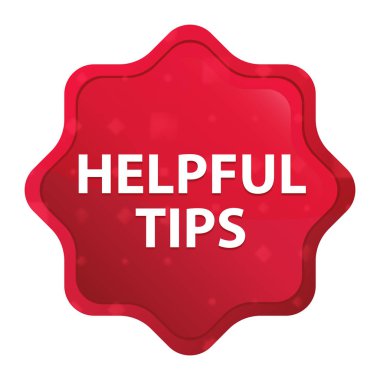 Yararlı ipuçları puslu kırmızı yıldız patlaması Sticker düğmesi gül