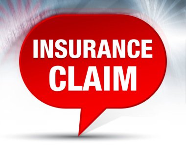 Sigorta talebi kırmızı kabarcık arka plan