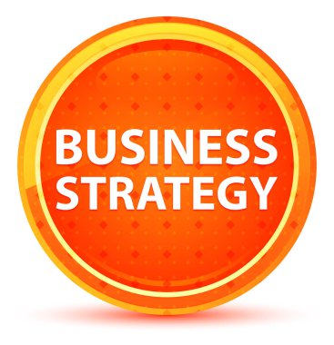 İş stratejisi doğal turuncu yuvarlak düğme