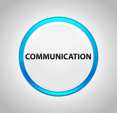 İletişim yuvarlak mavi Push düğmesi