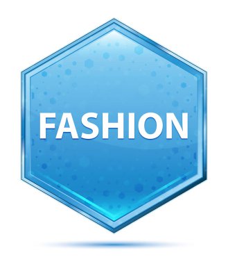 Moda kristal mavi altıgen düğmesi