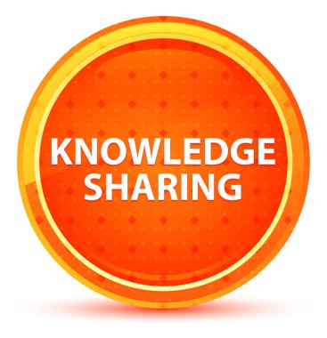 Bilgi paylaşımı doğal turuncu yuvarlak düğme