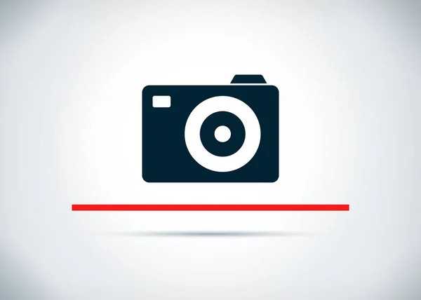 Ilustrasi desain latar belakang rata abstrak ikon kamera — Stok Foto