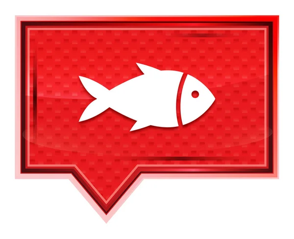 Ícone de peixe névoa rosa botão banner rosa — Fotografia de Stock