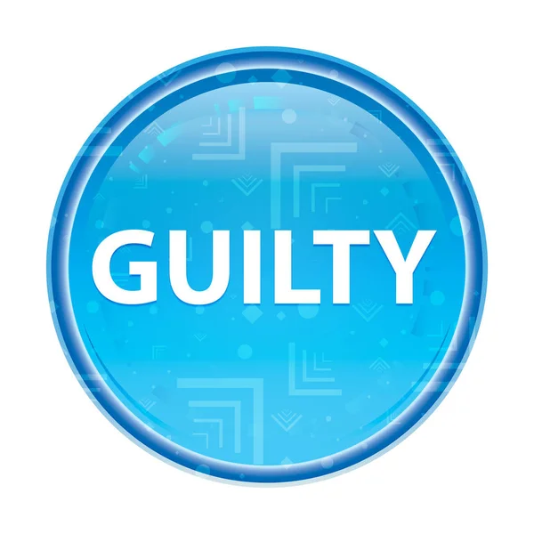 Guilty floral blue round button — Stock Photo, Image