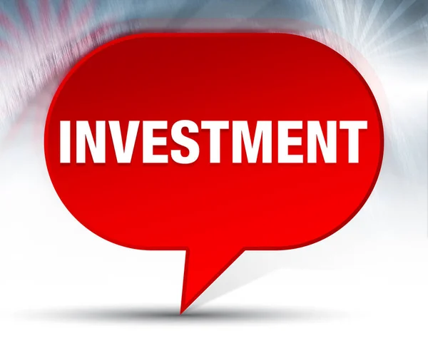 Investering röd bubbla bakgrund — Stockfoto
