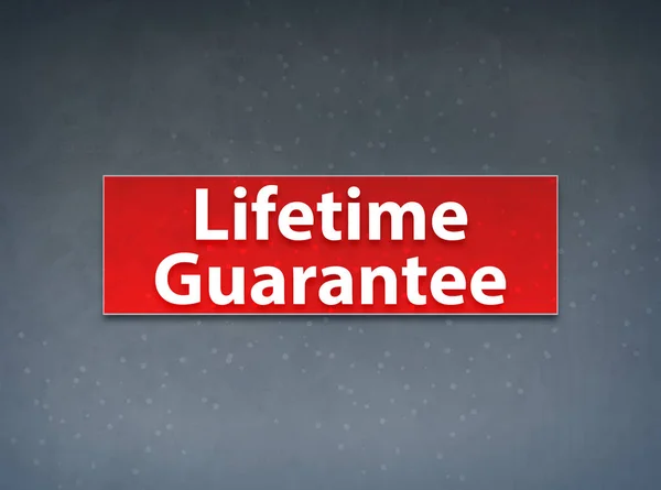 Lifetime Guarantee Red Banner Abstract Background — Stock Photo, Image