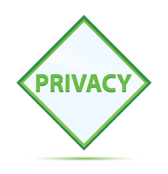 Privacy moderne abstract groene diamant knop — Stockfoto