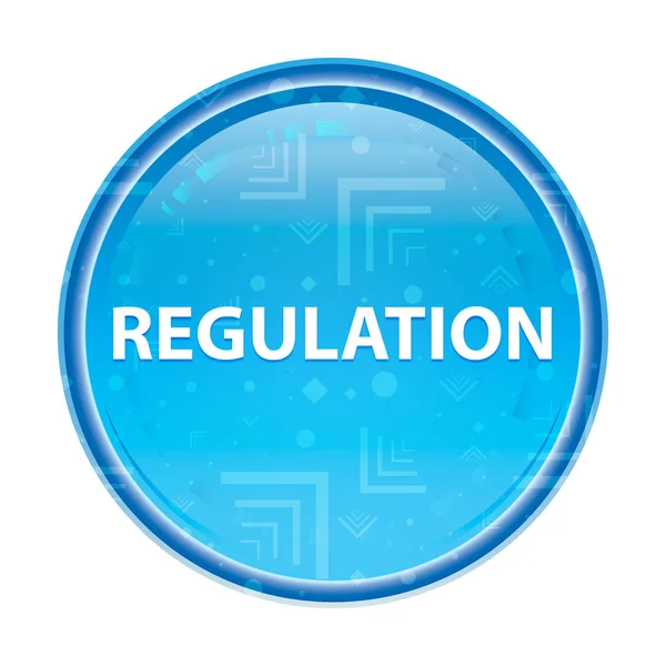 Regulation floral blue round button — Stock Photo, Image