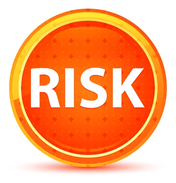 Risk doğal turuncu yuvarlak düğme — Stok fotoğraf