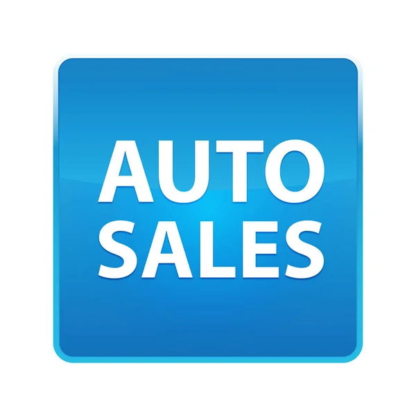 Автоматичні продажі блискуча блакитна квадратна кнопка — стокове фото