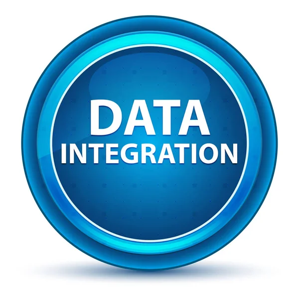 Data integration ögongloben blå rund knapp — Stockfoto