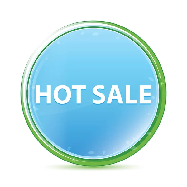 Hot πώληση φυσικό Aqua κυανό μπλε στρογγυλό κουμπί — Φωτογραφία Αρχείου