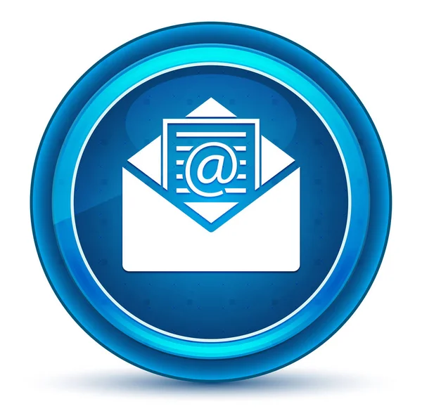 Newsletter email icon eyeball blue round button — Stock Photo, Image