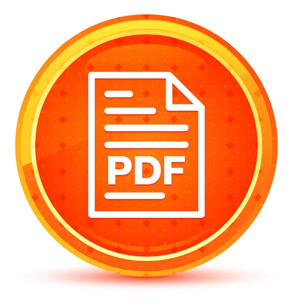 PDF icono de la página del documento botón redondo naranja natural — Foto de Stock