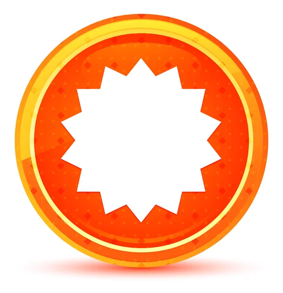 Steaua insigna pictograma natural portocaliu rotund buton — Fotografie, imagine de stoc