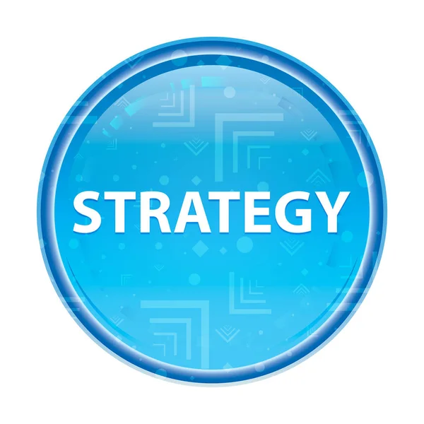 Στρατηγική φλοράλ μπλε στρογγυλό κουμπί — Φωτογραφία Αρχείου