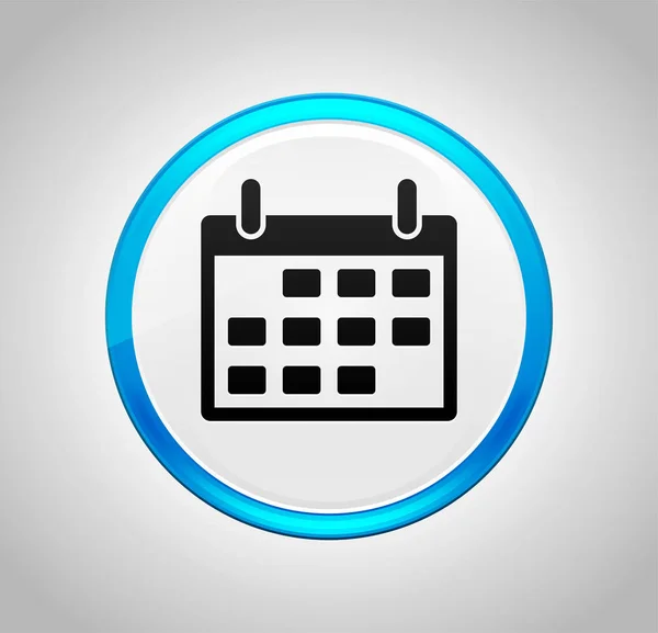Icono del calendario pulsador azul redondo —  Fotos de Stock