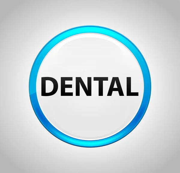 Dental Round Blue Push Button — Stock Photo, Image