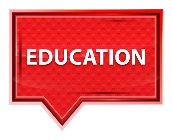 Education misty rose pink banner button — Stock Photo, Image