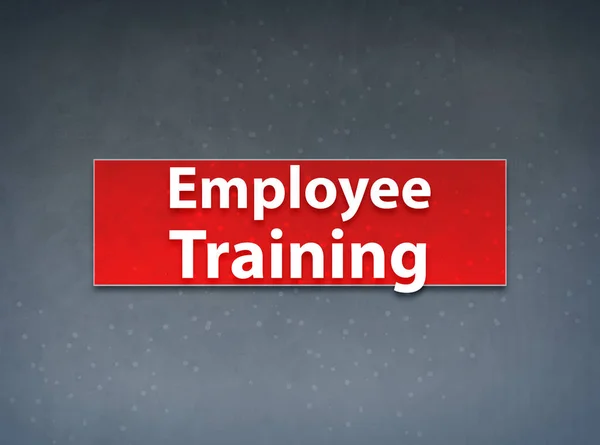Employee Training Red Banner Abstract Background