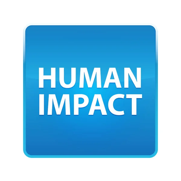 Human Impact shiny blue square button