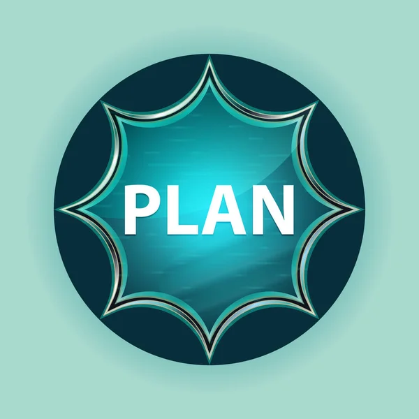 Plan magical glassy sunburst blue button sky blue background — Stock Photo, Image