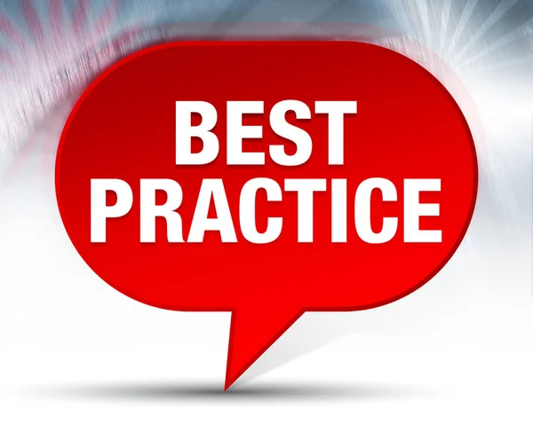 Best Practice rode Bubble achtergrond — Stockfoto