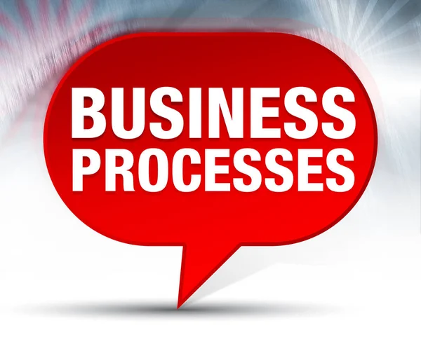 Affärs processer röd bubbla bakgrund — Stockfoto