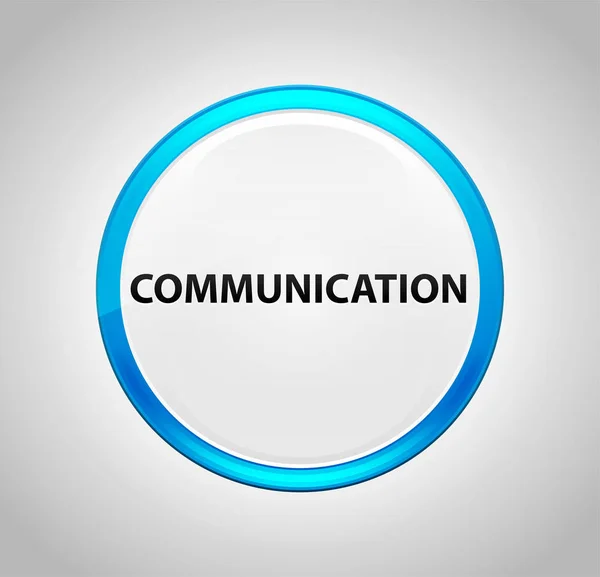 Botón azul redondo de comunicación —  Fotos de Stock