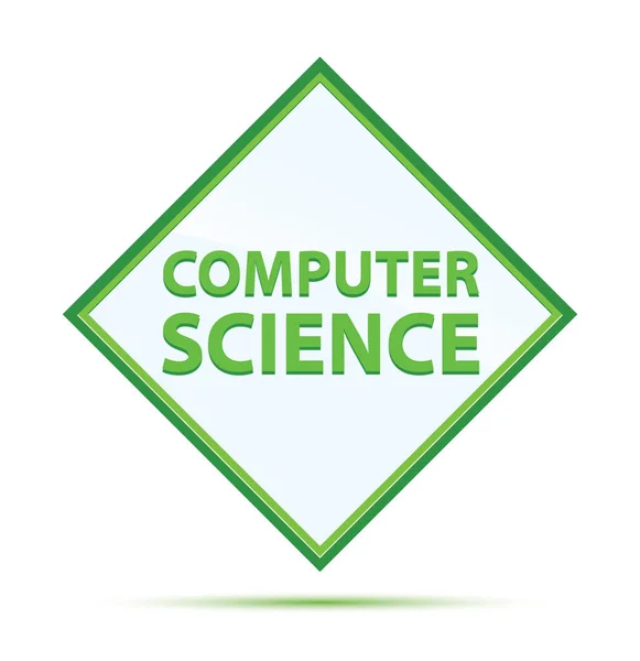 Ciência da Computação abstrato moderno botão diamante verde — Fotografia de Stock