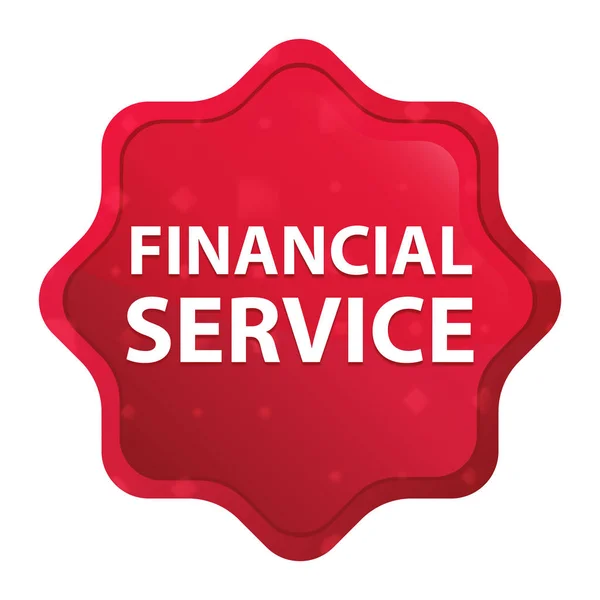 Finanční služba mlhavě zvedla červený štítek hvězdice — Stock fotografie