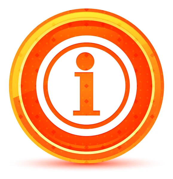 Bilgi simgesi doğal turuncu yuvarlak düğme — Stok fotoğraf
