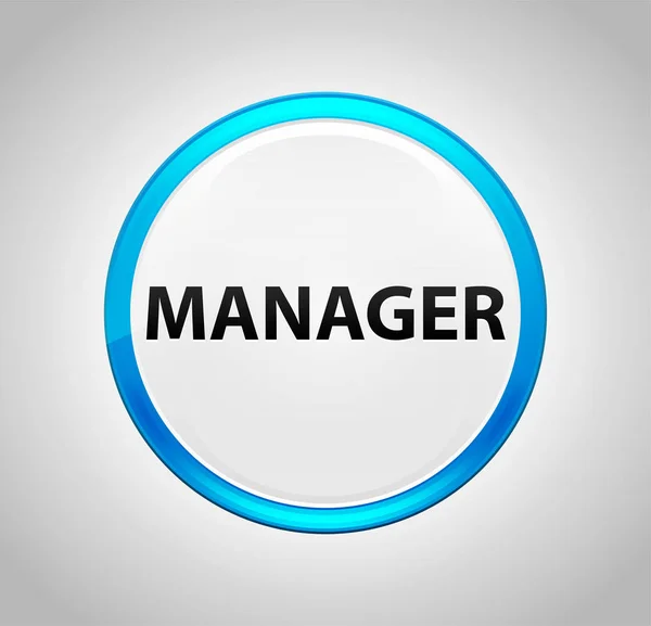 Manager Pulsante blu rotondo — Foto Stock