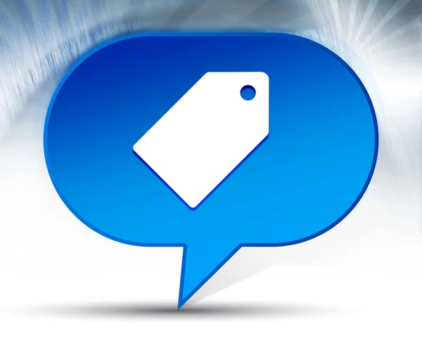 Etiqueta icono azul burbuja de fondo —  Fotos de Stock