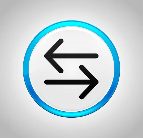 Transfer arrow icon round blue push button