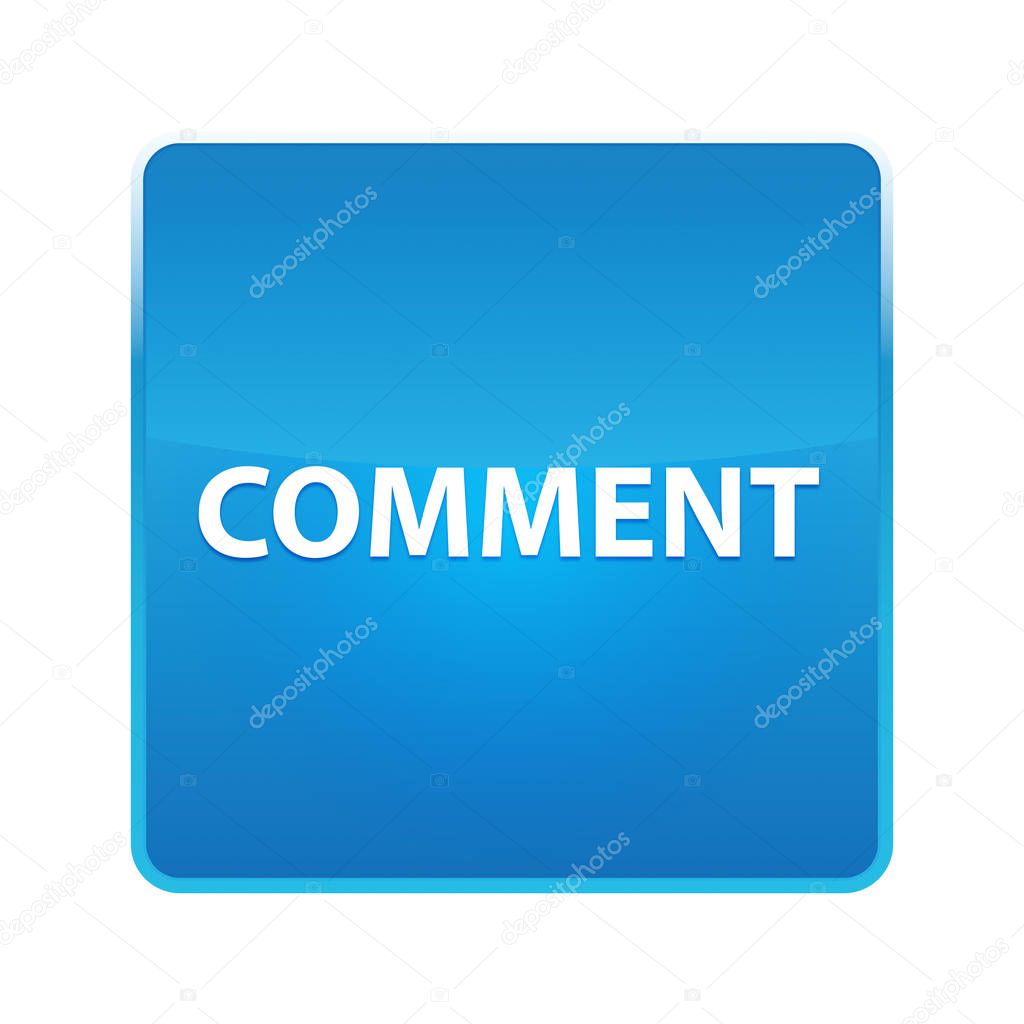 Comment shiny blue square button