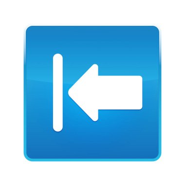 Arka simge parlak mavi kare düğmesi