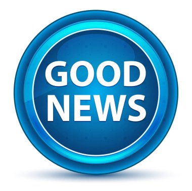 İyi Haber Eyeball Mavi Yuvarlak Düğme