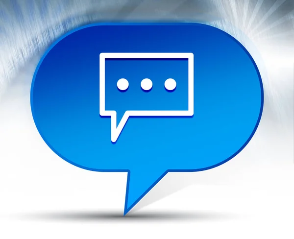 Comment icon blue bubble background — Stock Photo, Image