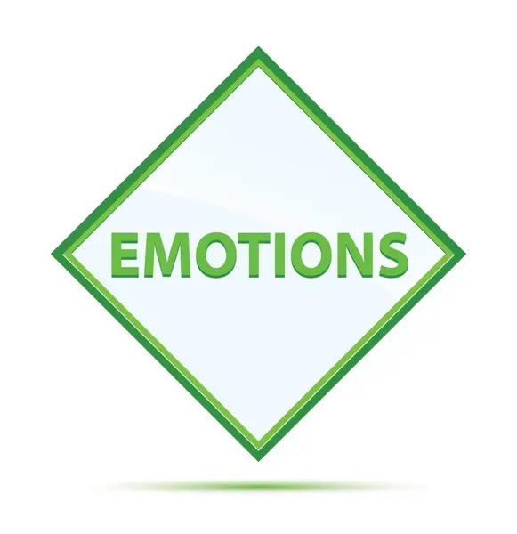 Emociones moderno abstracto botón de diamante verde — Foto de Stock
