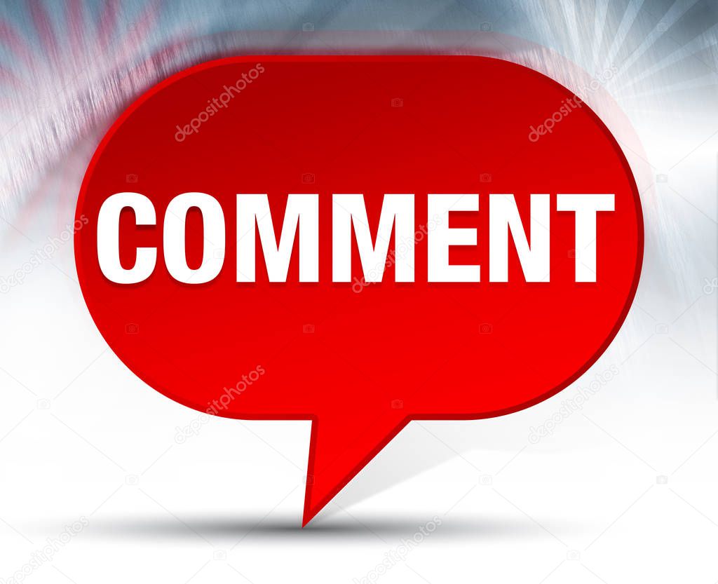 Comment Red Bubble Background