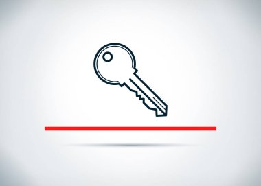 Anahtar simgesi soyut düz arka plan tasarım illüstrasyon