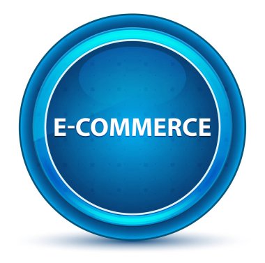 E-ticaret Eyeball Mavi Yuvarlak Düğme