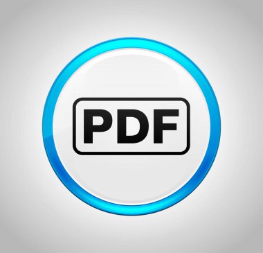 Pdf simgesi yuvarlak mavi buton