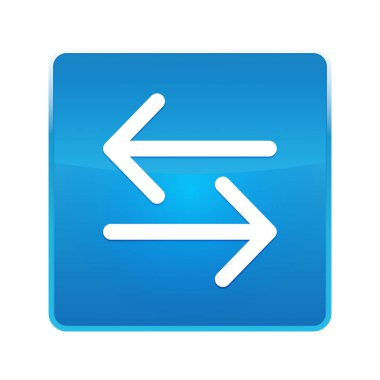 Transfer ok simgesi parlak mavi düğme